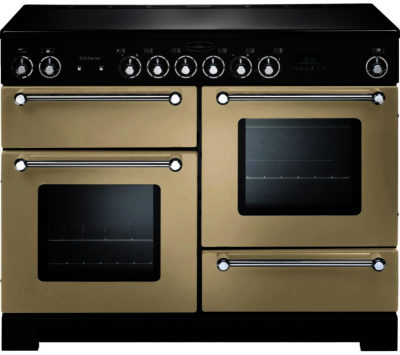 RANGEMASTER  Kitchener 110 Electric Ceramic Range Cooker - Cream & Chrome